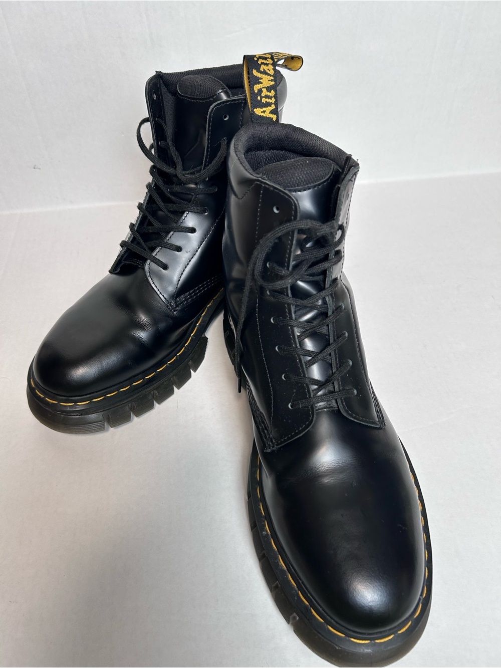 Dr. Martens Rikard 81 Smooth Black Leather Boots Men’s size 13 - Picture 11 of 11